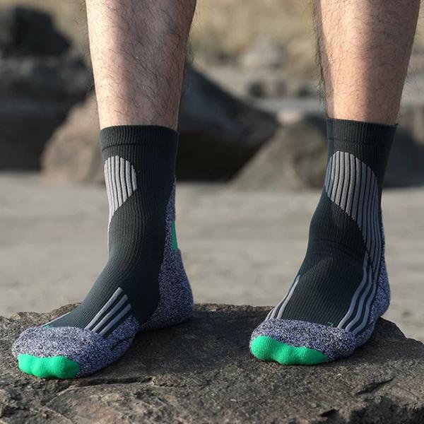 Cushion Padded Custom Cycling Socks Breathable Crew Bike Riding Socks