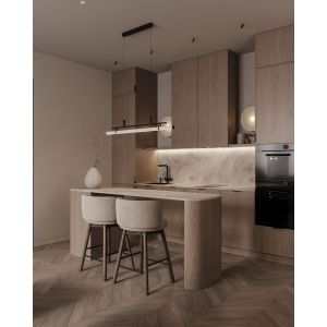 Kitchen Wooden Cabinets High-End Contemporary Cupboard Units in Stylish Homes