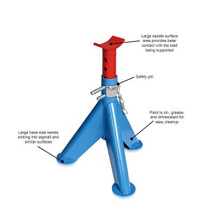 30t 270mm Heavy Duty Car Jack Stands Adjustable Height For Lift Safety