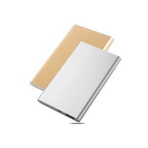 Aluminum Alloy Ultra Thin Power Bank 4000 Milliampere Customized Designed