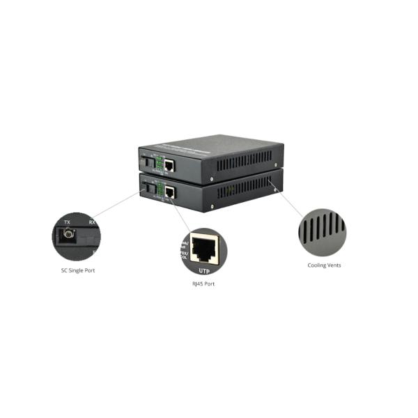 10 Gigabit Ethernet Switch , Fiber To Cat5 Media Converter 10GBase-ZR