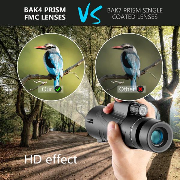 HD Cell Phone Camera Lens 12X50 MONOCULAR TELESCOPE WITH SMARTPHONE HOLDER And Tripod