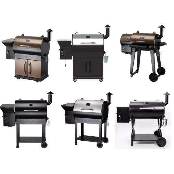 Outdoor Trolley Electric Wood Pellet Grill Smoker Barbecue Grills for Perfect Grilling