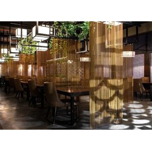 Copper / Aluminium Decorative Wire Mesh Metal Mesh Screen Curtain For Exhibit