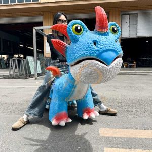 Shopping Mall Animatronic Dinosaur Ride Electric Scooter for Kids