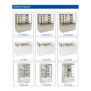 Italian Marble Gelato Showcase with Ventilated Cooling System - 1650W Power