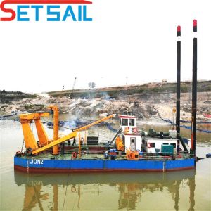 8 Inch Cutter Suction River Sand Dredger with Carriage Total Height 1.48m Total