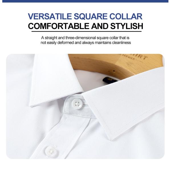 Spring Four-Season Men's Long-Sleeved Shirt with Waterproof and Stain-Proof Material