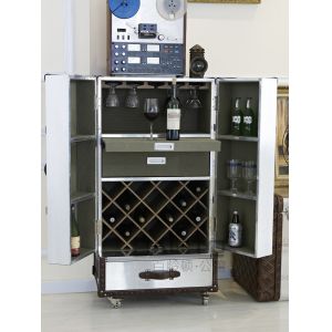 China classical America style antique aluminium wine cabinet on sale