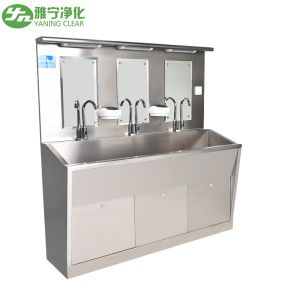 Stainless Steel 304 Hospital Scrub Sink Foot Operated Hand Wash For Surgical Room