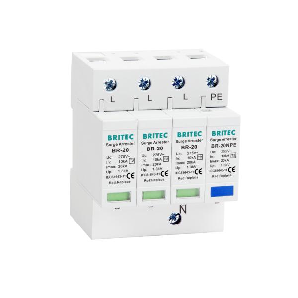 BR-20 Type 2 Surge Lightning Arrester 3P+1 T2 Thunder Protector Spd T2