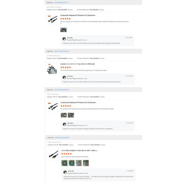 M12 X Code RJ45 Plug Cable IP67 IP68 Waterproof Industrial Ethernet