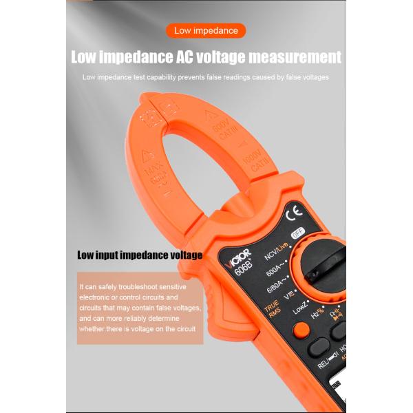 VICTOR Digital Clamp Meter 5999 Counts AC DC 600V 600A With Live NCV Flashlight