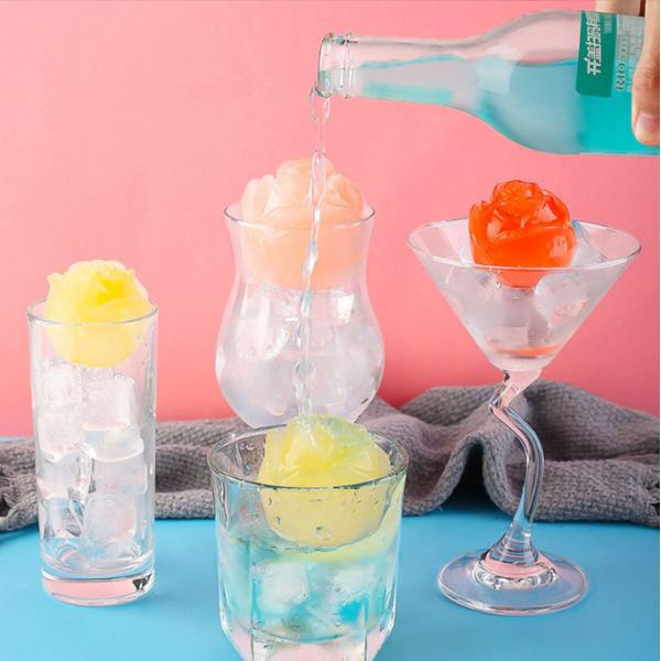 3D Rose Flower Plastic Molds for Making Ice Mold Maker Sustainable and Eco-Friendly