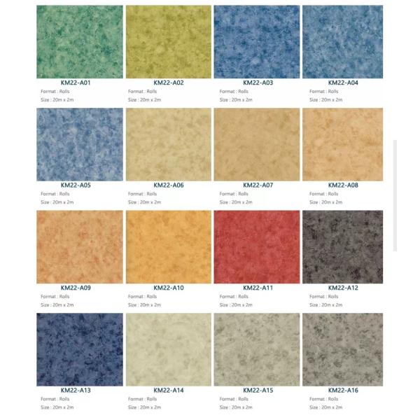 OEM 3mm Thick Heterogeneous Flooring Soundproof Vinyl Floor Mat Roll For Office