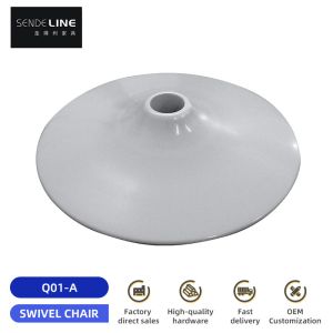 Gold / White Modern Bar Stool Accessories Restaurant Swivel Chair Round Base