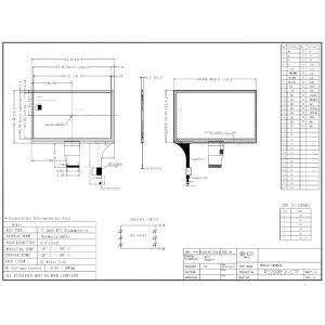 Polcd 7'' Tft Lcd Panel 800x480 Capacitive Touch Screen RGB interface 7 inch LCD