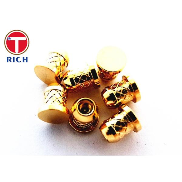 Buy Micro Machining Brass Electrical Parts CNC Brass Parts Electroplating Barrel Plating Processing at wholesale prices