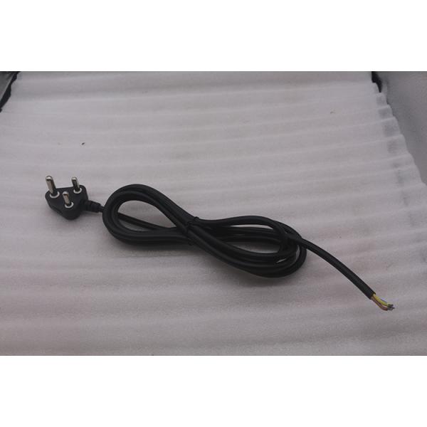 Hot selling AC 10A 250V South African black/white 3 Round Pin Power Cord