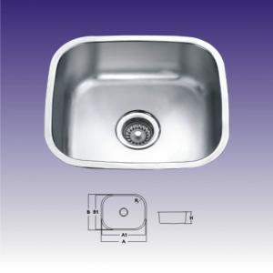 Quality Small Stainless Steel Undermount Single Bowl Kitchen Sinks 400 X 355mm for sale