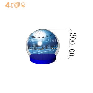 Customized Giant Christmas Inflatable Snow Globe Dome Bubble Bounce House
