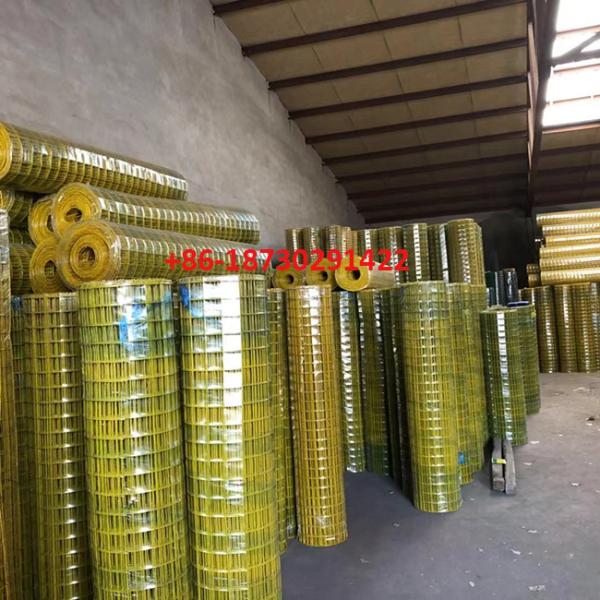 Yellow color PVC coating Holland wire mesh fence 30mmx30 mm Hole opening in 1.2 meter height