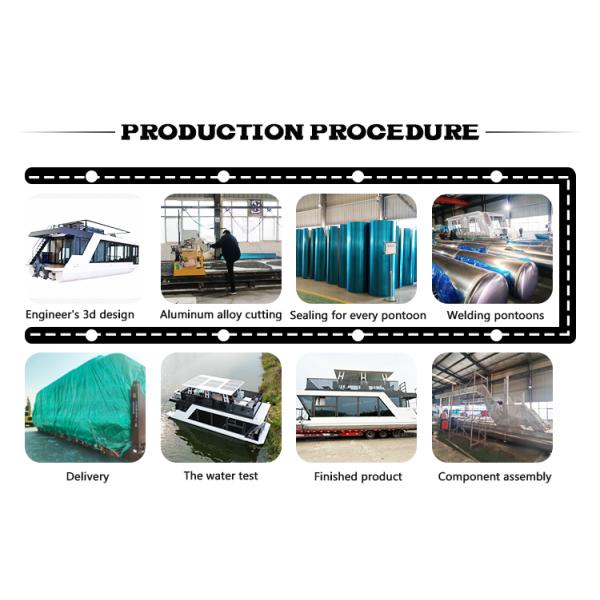 2 Story Aluminum Party House Boat Club Restaurant With 30 People Capacity