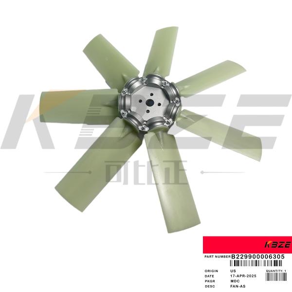 CLG922E SY215 XE215 EXCAVATOR B229900006305 FAN BLADE 4H 7B FOR CUMMINS 6BT5.9