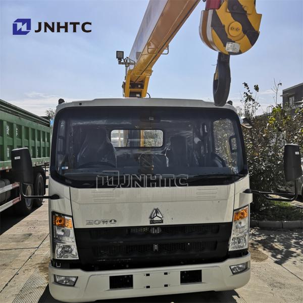 Buy Sinotruk Howo 4X2 Light Telescoping Boom Crane Truck 5 Ton at wholesale prices