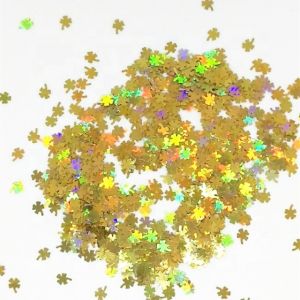 Other Holiday Supplies Spring Glitter Clover Shaped Earrings Polyester Silk