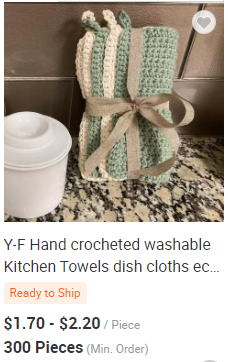 Y-F Crochet Handmade Knit Dishcloths Modern Kitchen Gifts Knitted Cotton Dish Dishcloth