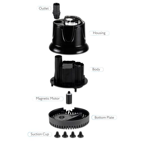 1060 GPH Submersible Aquarium Pump with Adapter Fast and Automatic Electric Water Exchange Aquarium Cleaning Pump Fish Tank Pump