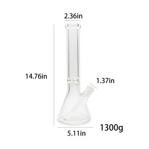 Restaurants Clear Inhale Borosilicate Glass Hookah Pipe