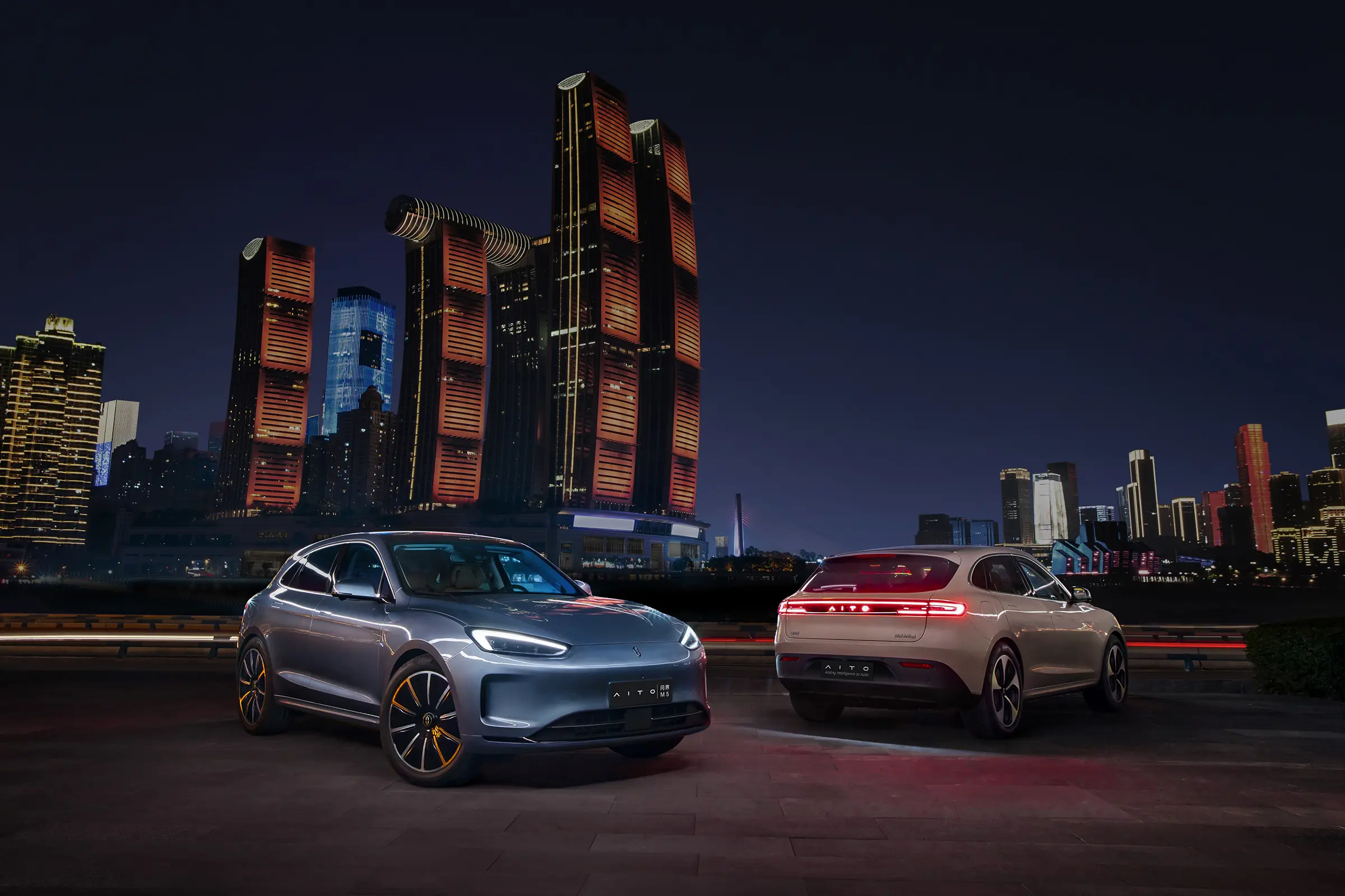 2880mm Wheel Base Medium SUV 2024 HUA-WEI AITO M7 M5 1220KM Range Harmony OS EV Car with Secondhand Automobile Electric Cars