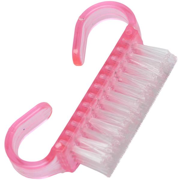 Plastic Handle Nail Brush with Four Rows of Nylon Bristles Easy to and Effective