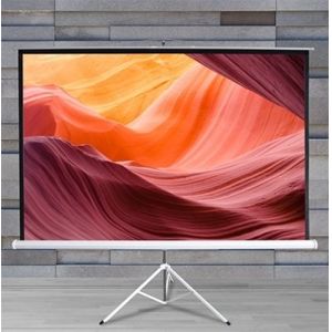 Quality Fiberglass Projector Pull Up Screen 84&quot; Floor Stand Retractable For Outdoor for sale