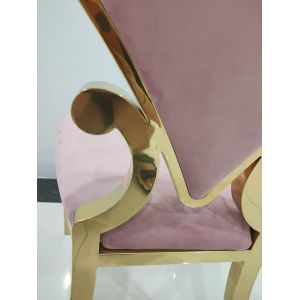 Flannel Stainless Steel Leg Dining Chairs