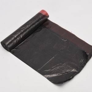 13 Gallon Beige Plastic Garbage Trash Bags with Drawstring and Offset Printing