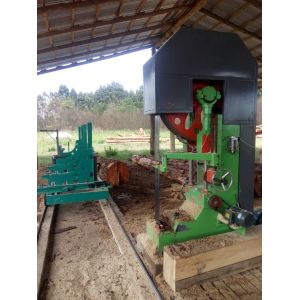 MJ3210 Vertical Woodworking Bandsaw Mill With Electric Log Carriage