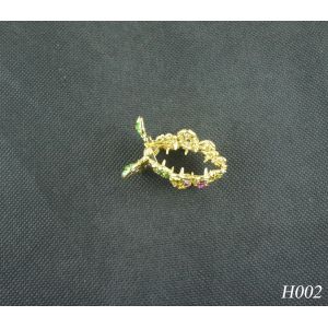 OEM Children's Alloy Copper Jeweled Hair Accessories Shine Flower Hairpin