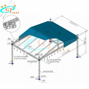 Lighting Aluminum Truss Roof Systems Ground Supports 12M Height