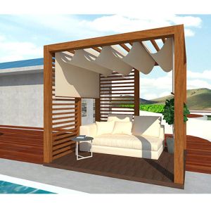 China Customized WPC Pergola Wood Plastic Composite Deck Pergola lightweight on sale