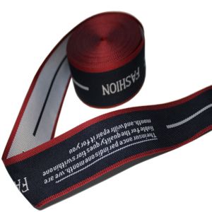 Polyester Jacquard Webbing Custom Logo 30mm Soft Material For Men's Clothes