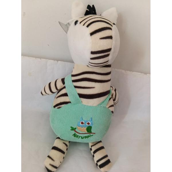 Plush toy stuffed toy zebra jungle forest wild overalls holiday gift animal cartoon cute toy