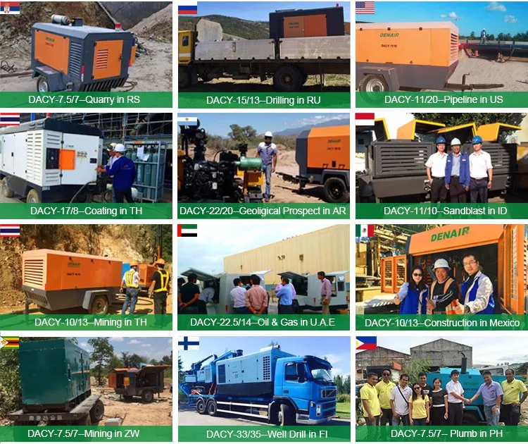 Diesel Driven Portable Screw Air Compressor