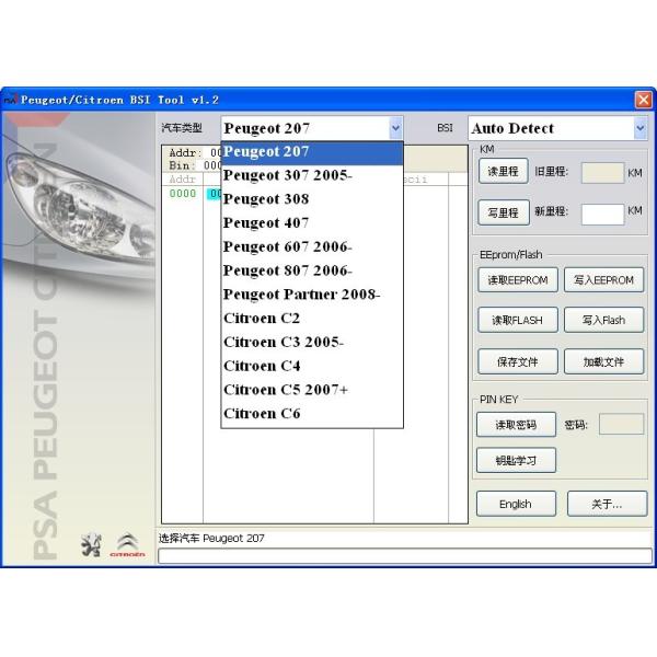 PSA BSI Tool car list