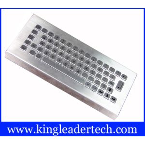 Brushed Stainless Steel Industrial Desktop Keyboard , IP65 Metal Keyboard