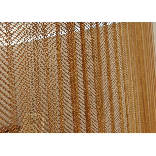 Decorative Metal Mesh Curtains Good Flexibility Semi-transparent For Your High-class Decorative Purpose