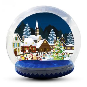Quality Festival Decoration Airblown Inflatable Snow Globe Customized Logo for sale