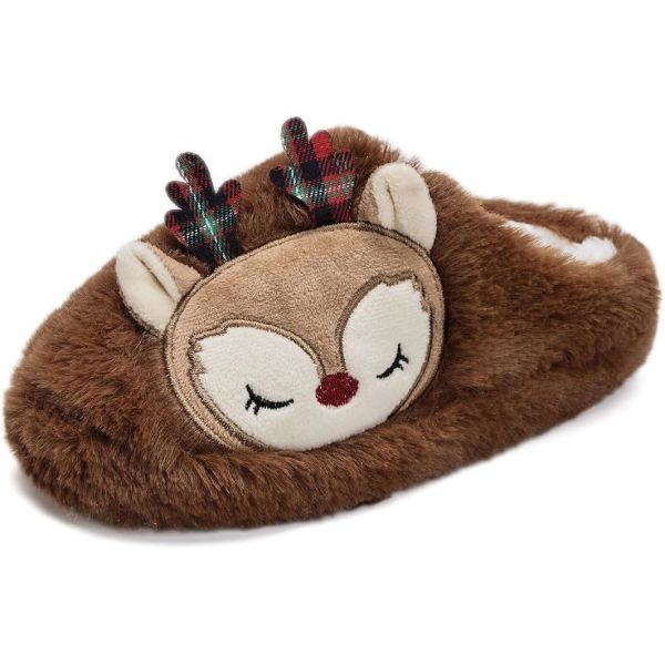 High-Density Memory Foam Kids Indoor Slippers with Breathable Faux Fur Lining and Odor Prevention